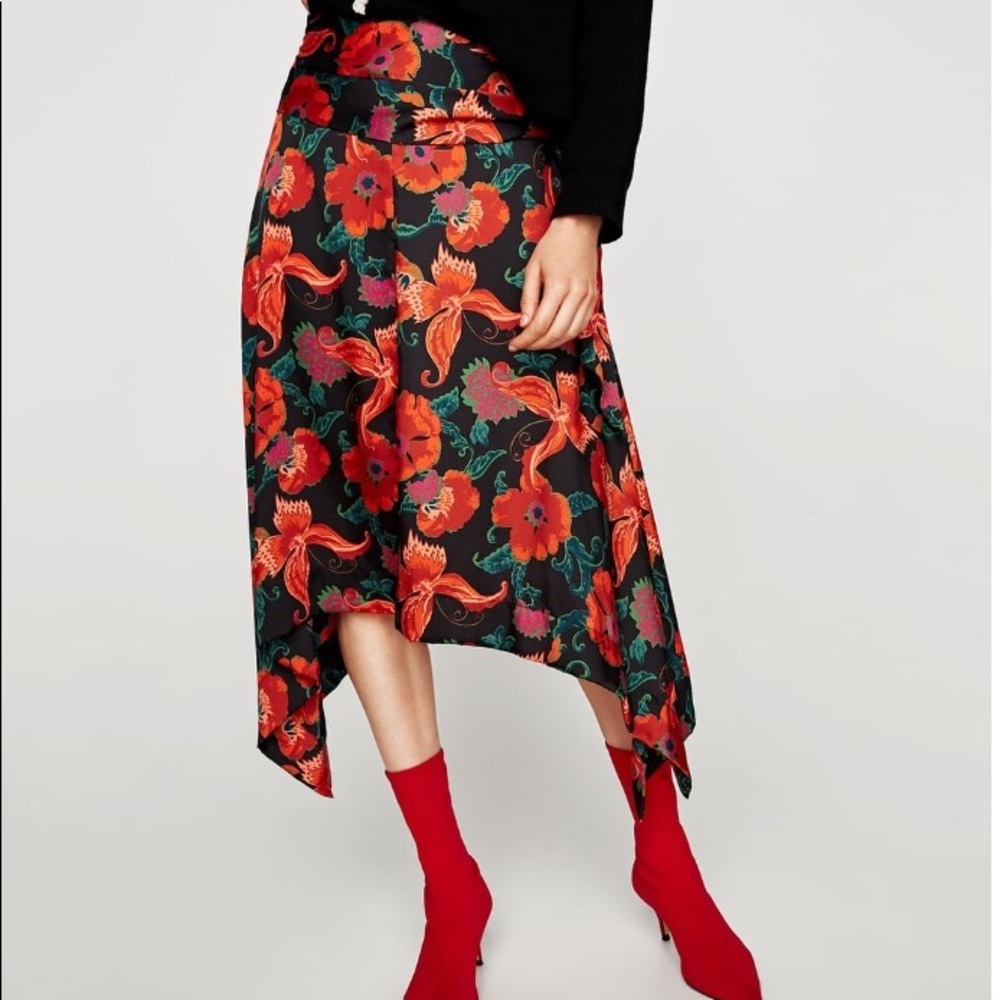Printed Midi Skirt